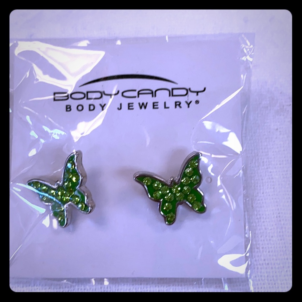 Rhinestone Butterfly Earrings